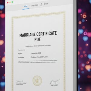 Maharashtra Marriage Certificate Form PDF Download