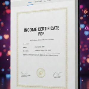 Income Certificate Form PDF Download