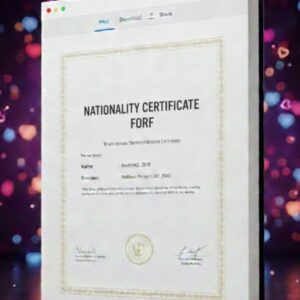 Nationality Certificate Form PDF Download